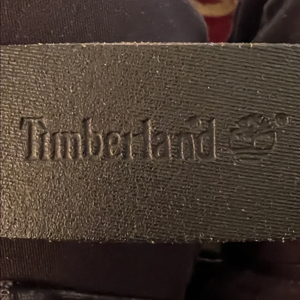 Timberland Men’s Pebble Leather Belt Distressed Silver Tone Buckle Size 38